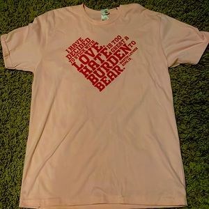 Soft pink large tshirt with MKL quote.  Brand new.